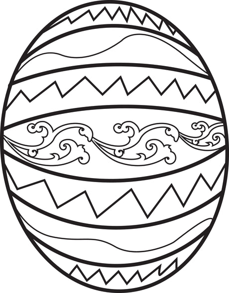 Easter Egg Coloring Page #1