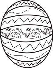 Easter Egg Coloring Page #1