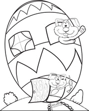 Easter Egg House Coloring Page