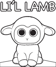 Cartoon Lamb Coloring Page #1