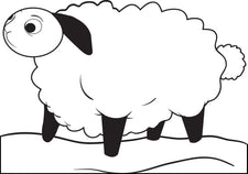Cartoon Lamb Coloring Page #2