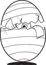 Hatching Chicken Egg Coloring Page