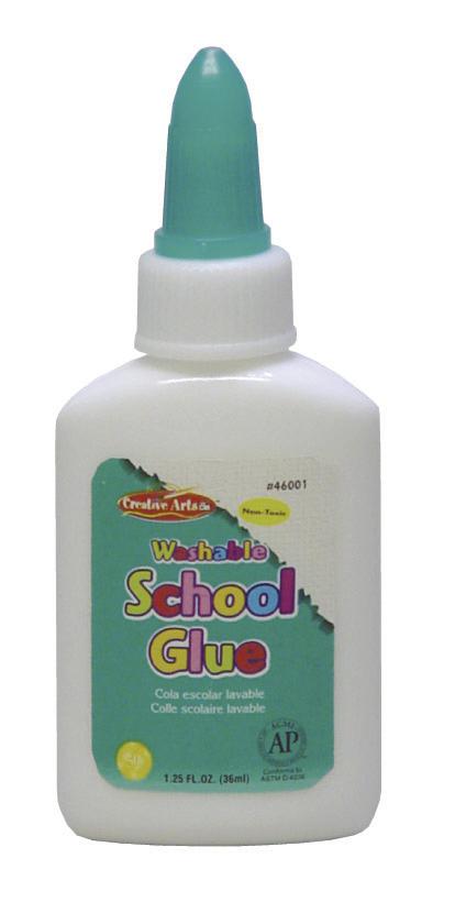 Washable School Glue, 1.25 Ounce Bottle
