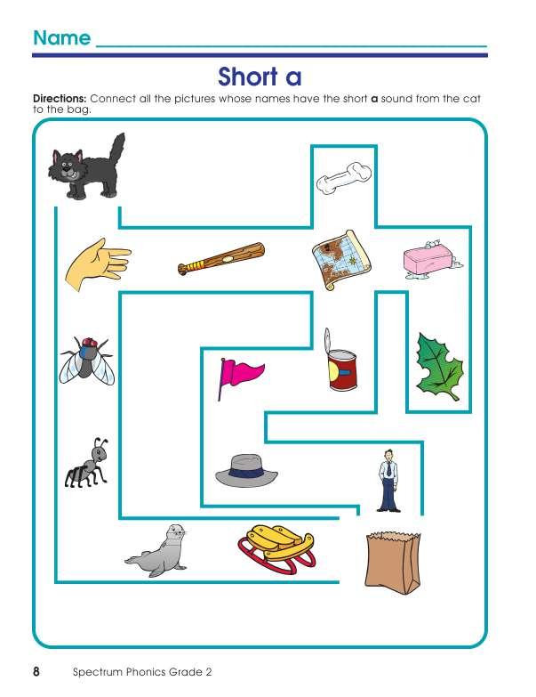 Spectrum Phonics Workbook, Grade 2