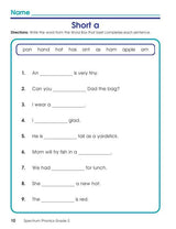 Spectrum Phonics Workbook, Grade 2