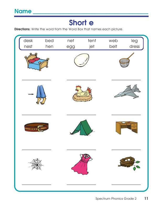Spectrum Phonics Workbook, Grade 2