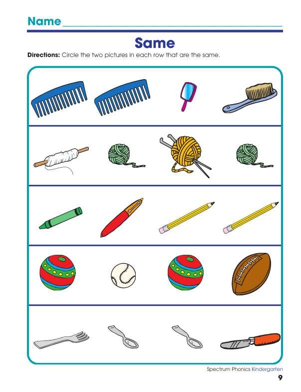 Spectrum Phonics Workbook, Grade K
