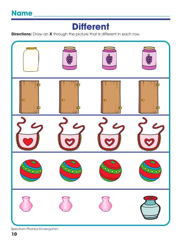 Spectrum Phonics Workbook, Grade K