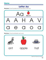 Spectrum Phonics Workbook, Grade K
