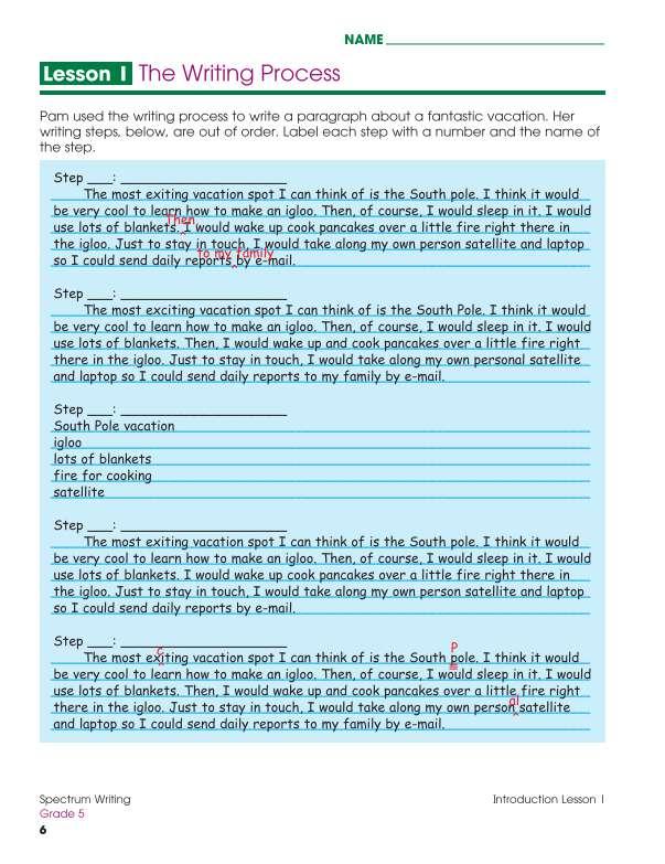 Spectrum Writing Workbook, Grade 5