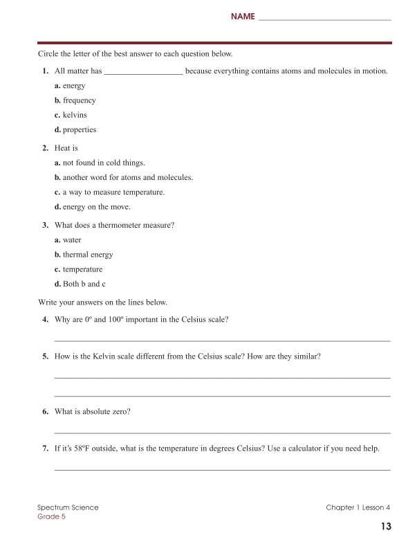 Spectrum Science Workbook, Grade 5