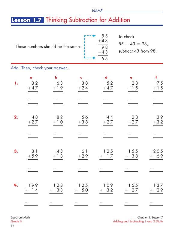 Spectrum Math Workbook, Grade 4