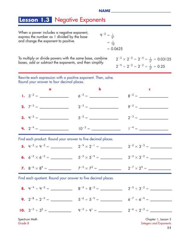 Spectrum Math Workbook, Grade 8