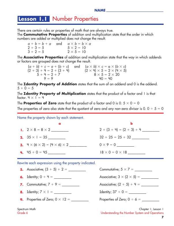 Spectrum Math Workbook, Grade 6