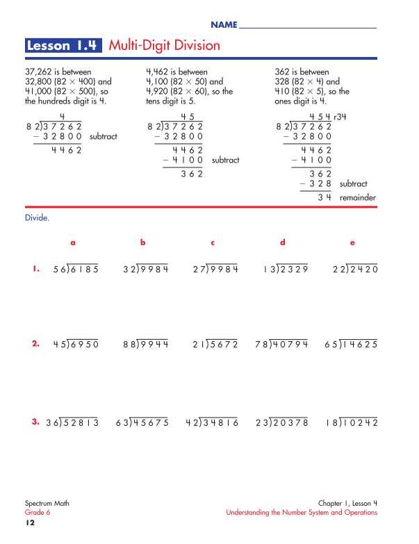 Spectrum Math Workbook, Grade 6