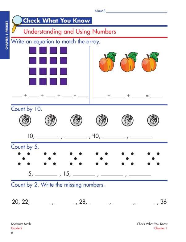 Spectrum Math Workbook, Grade 2