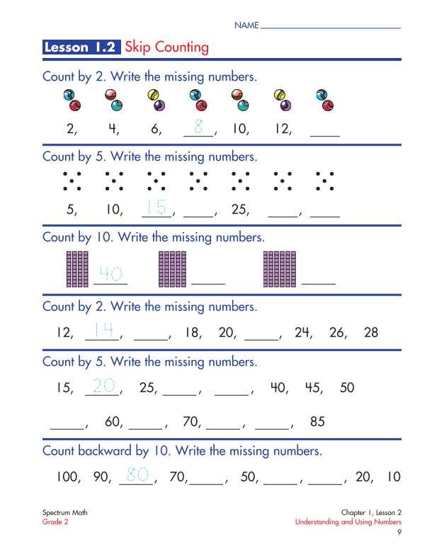 Spectrum Math Workbook, Grade 2