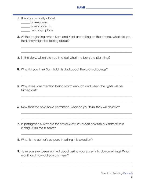 Spectrum Reading Workbook, Grade 3