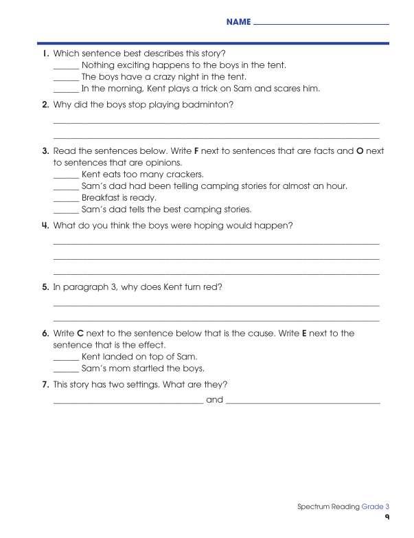 Spectrum Reading Workbook, Grade 3