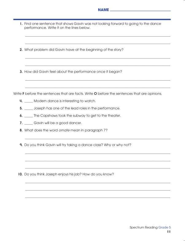 Spectrum Reading Workbook, Grade 5
