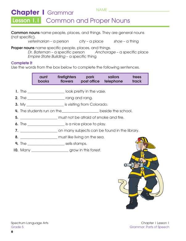 Spectrum Language Arts Workbook, Grade 5