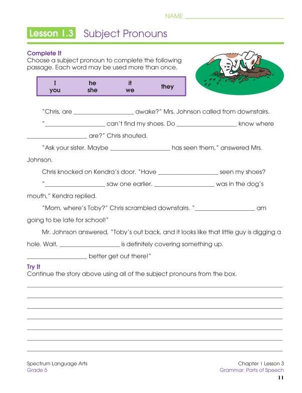 Spectrum Language Arts Workbook, Grade 5