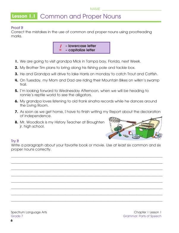 Spectrum Language Arts Workbook, Grade 7