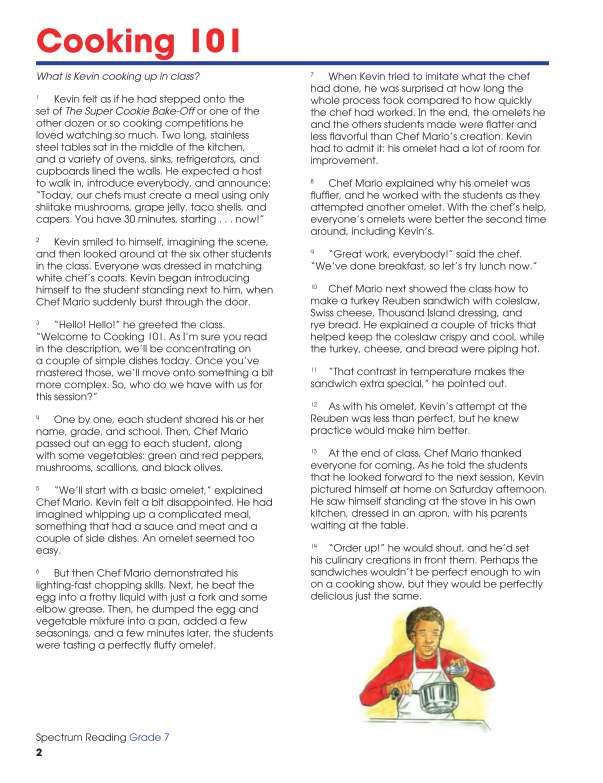 Spectrum Reading Workbook, Grade 7