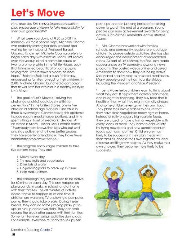 Spectrum Reading Workbook, Grade 7