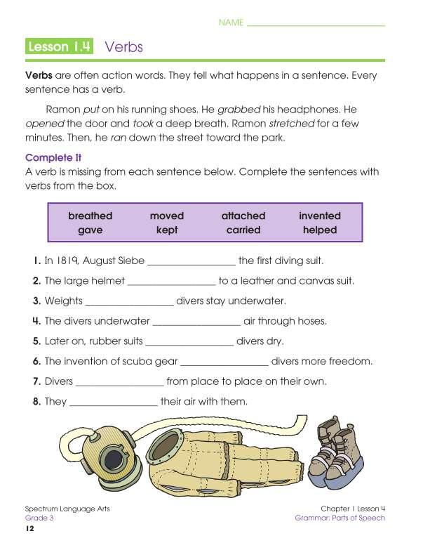 Spectrum Language Arts Workbook, Grade 3