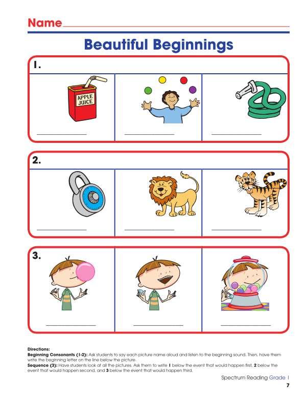 Spectrum Reading Workbook, Grade 1
