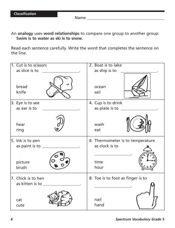 Spectrum Vocabulary Workbook, Grade 5