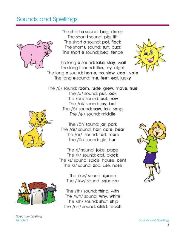 Spectrum Spelling Workbook, Grade 3