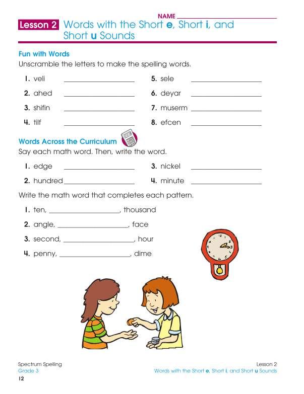 Spectrum Spelling Workbook, Grade 3