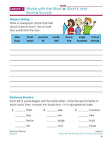 Spectrum Spelling Workbook, Grade 3