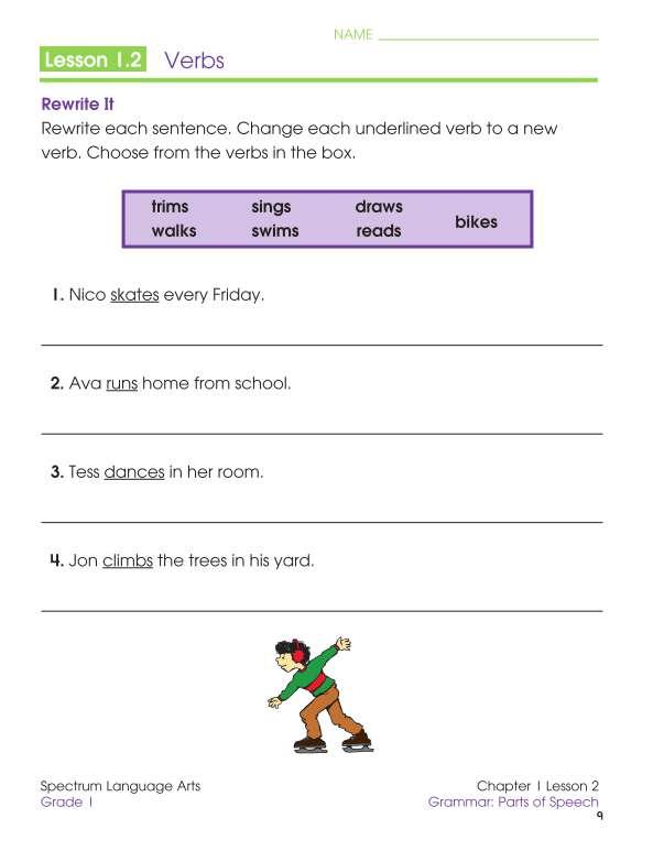 Spectrum Language Arts Workbook, Grade 1