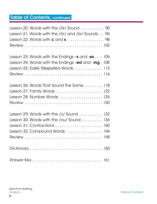 Spectrum Spelling Workbook, Grade 2