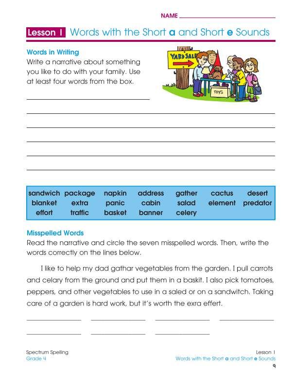 Carson Dellosa Spectrum Spelling Workbook Grade 4 CD 704600 SupplyMe Carson dellosa spectrum spelling workbook grade 4 cd 704600 supplyme