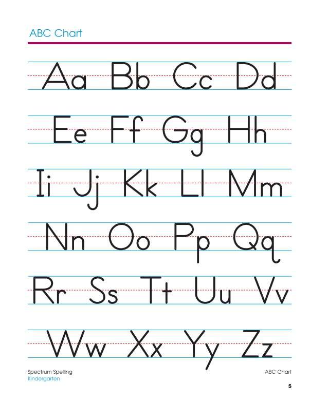 Spectrum Spelling Workbook, Grade K