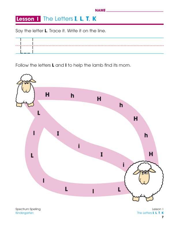 Spectrum Spelling Workbook, Grade K