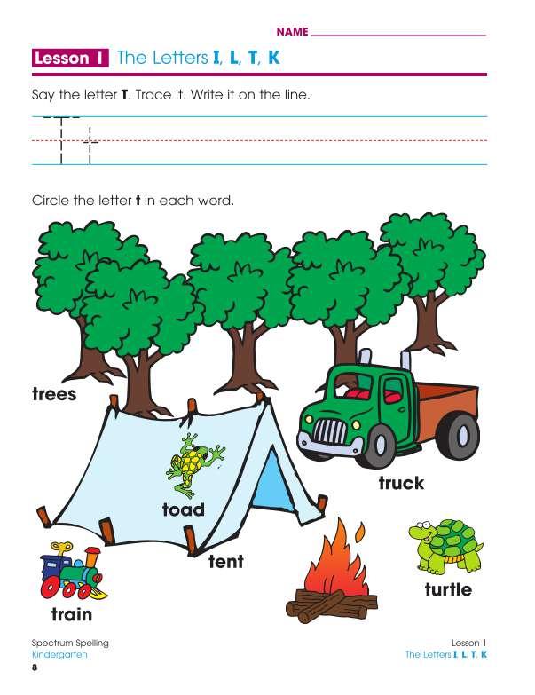 Spectrum Spelling Workbook, Grade K