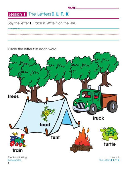 Spectrum Spelling Workbook, Grade K