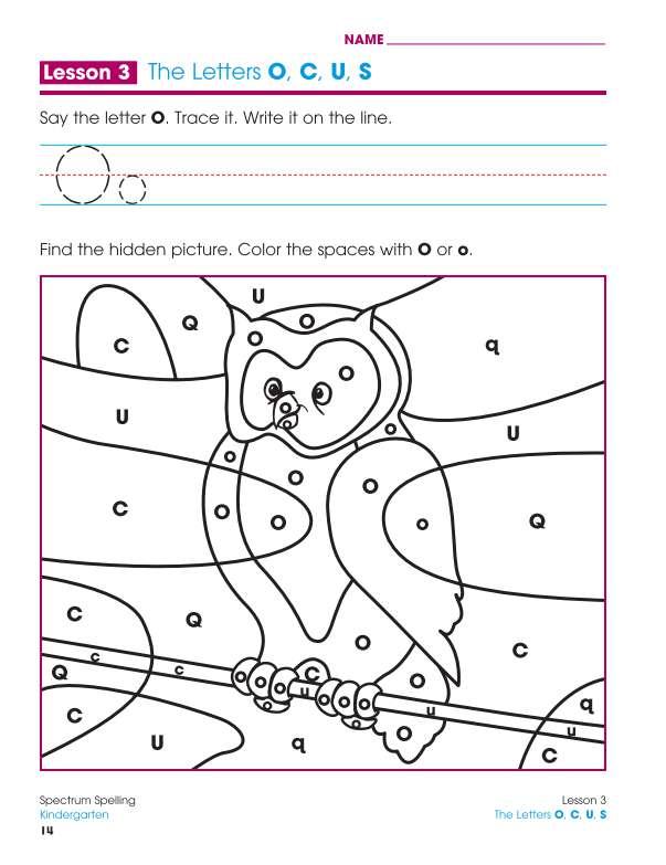 Spectrum Spelling Workbook, Grade K