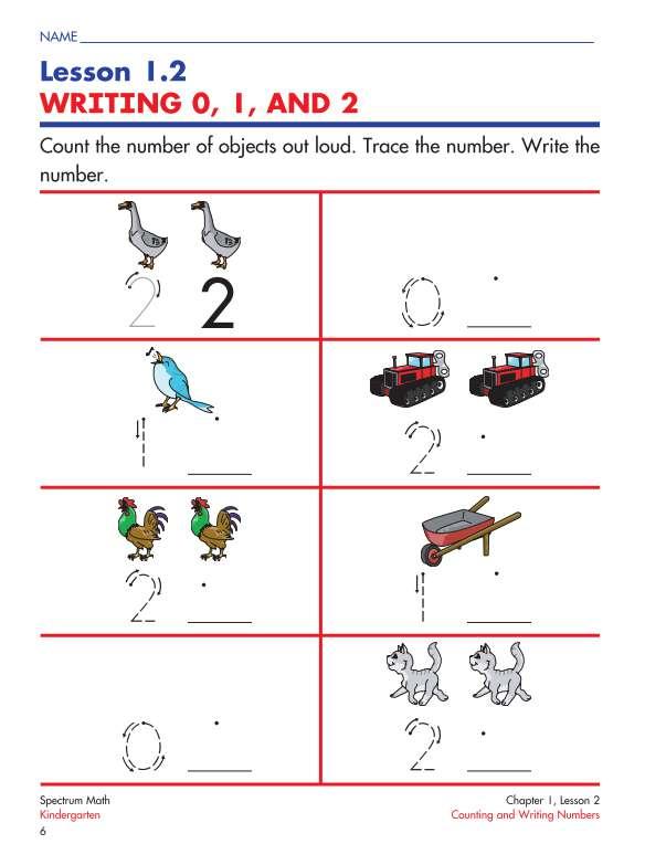 Spectrum Math Workbook, Grade K