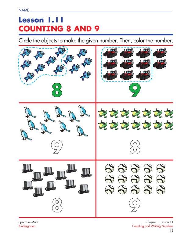 Spectrum Math Workbook, Grade K