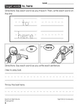 Spectrum Sight Words Workbook, Grade K