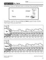 Spectrum Sight Words Workbook, Grade K