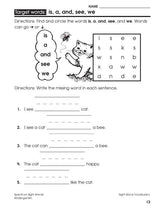 Spectrum Sight Words Workbook, Grade K