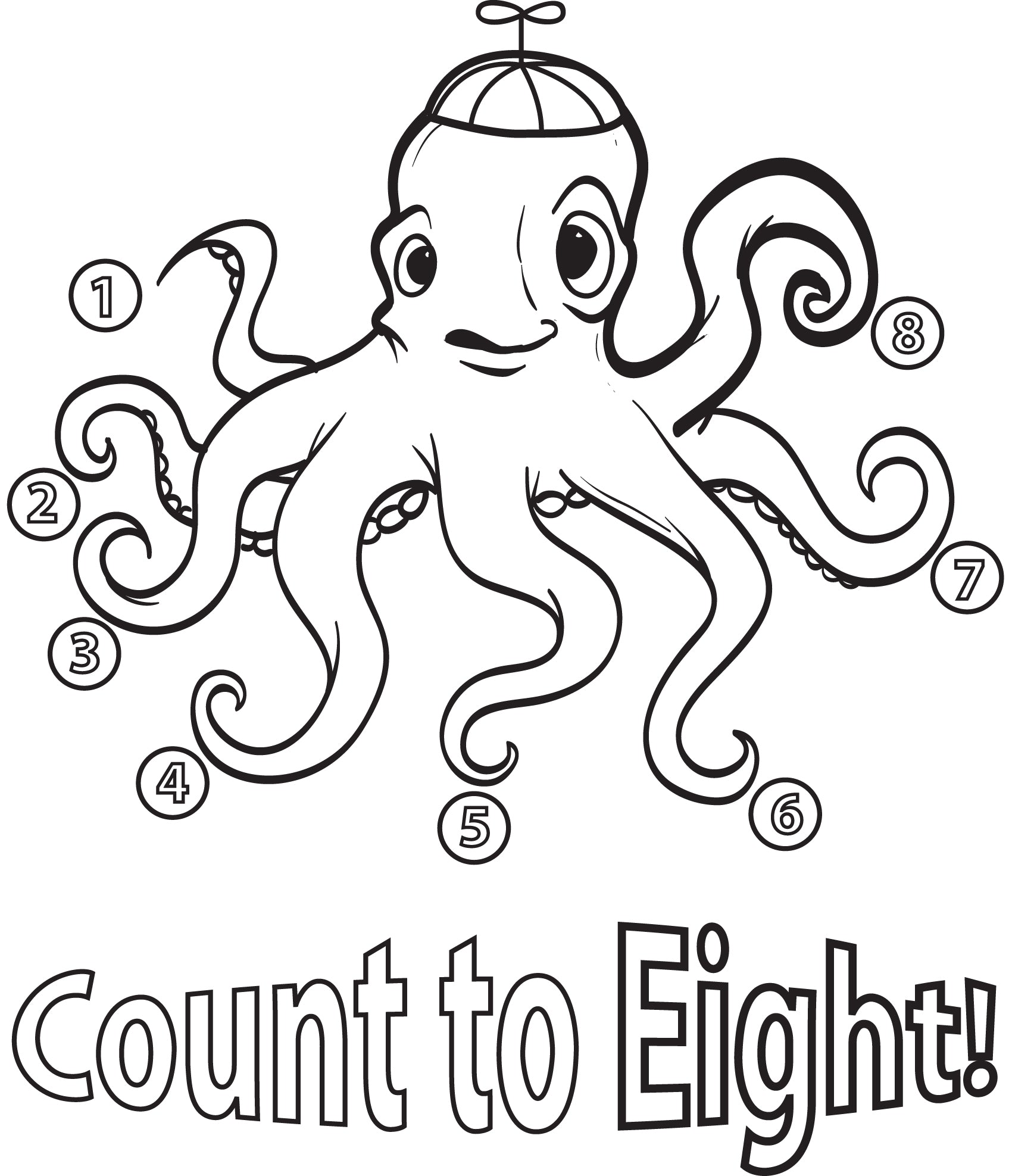 Octopus Math Colouring Book Coloring Page Of Octopus Octopus Coloring Vector Art PNG Images | Free