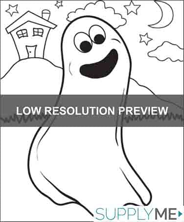 Printable Ghost Coloring Page for Kids #3